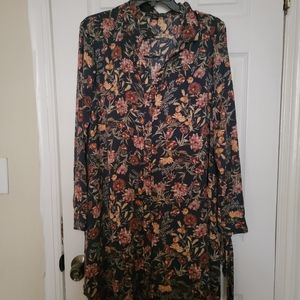 Floral Shirt dress with belt